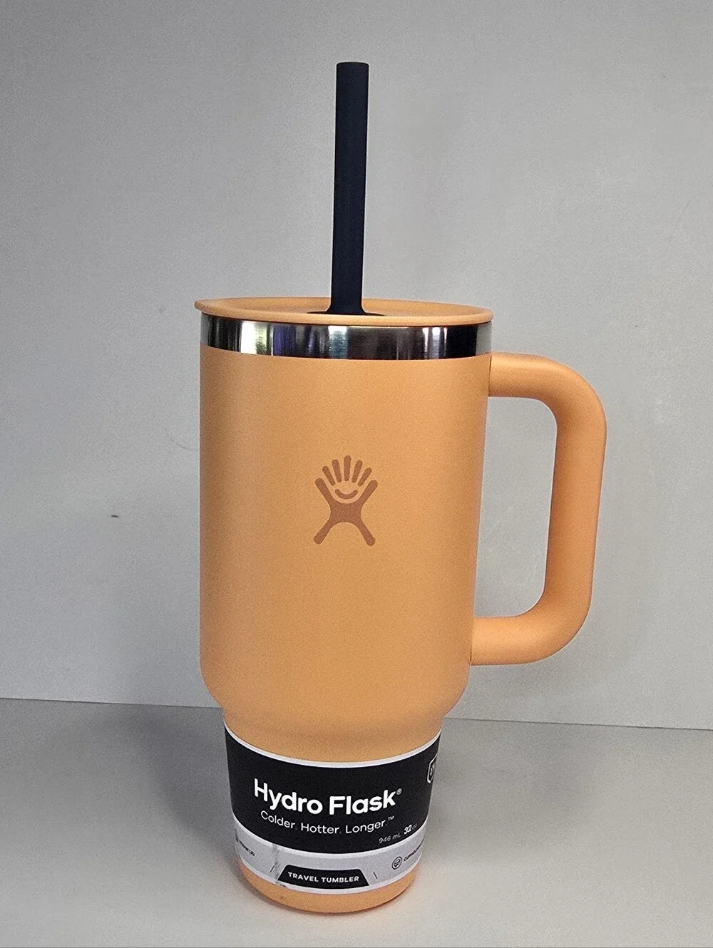 HYDRO FLASK 32oz All‎ Around Travel Tumbler Lid Handle Nectar Color, Flex Straw